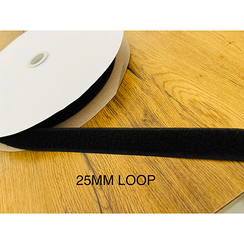 25mm Velcro Loop Tape - Color: White/black