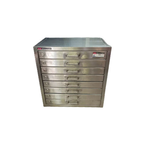 Stainless Steel Hplc Column Storage Cabinet - Color: Silver