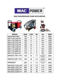 MAC HIGHPRESSURE PUMP WITH MOTOR