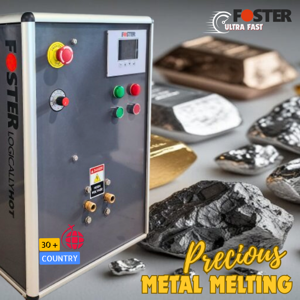Laboratory Precious Metal Melting Induction Furnace - 7 kW Power, 320V - 420V Voltage Range, Compact 61 x 61 x 77 cm Design, Ideal for Melting Platinum, Gold, and Silver