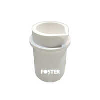 Ceramic Crucible for Platinum - Zirconia Ceramic, 60mm Width x 100mm Height, Pure White Color | High-Temperature Induction Melting, Excellent Thermal Shock Resistance
