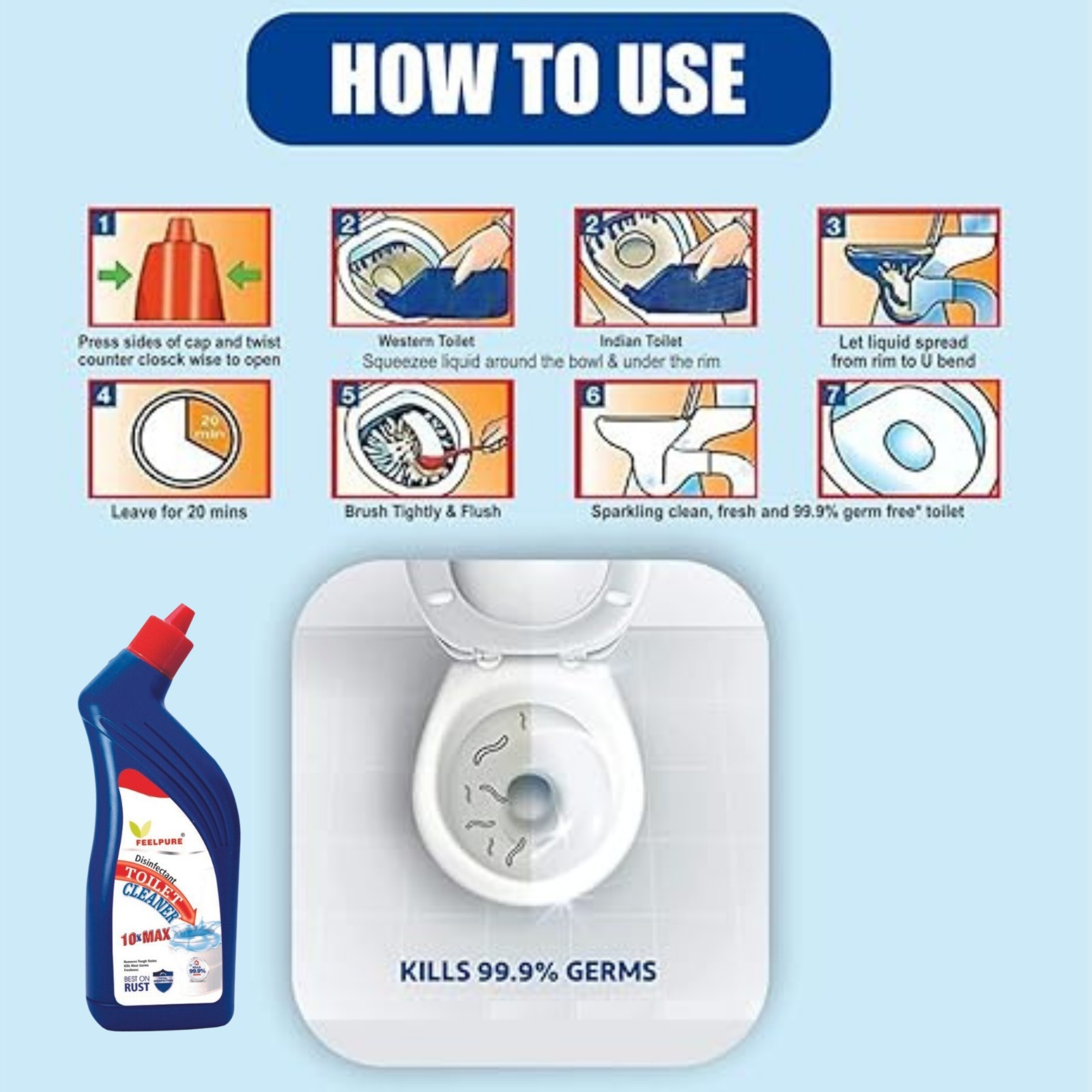 Toilet Bowl Cleaner 500 ml Toilet Cleaner