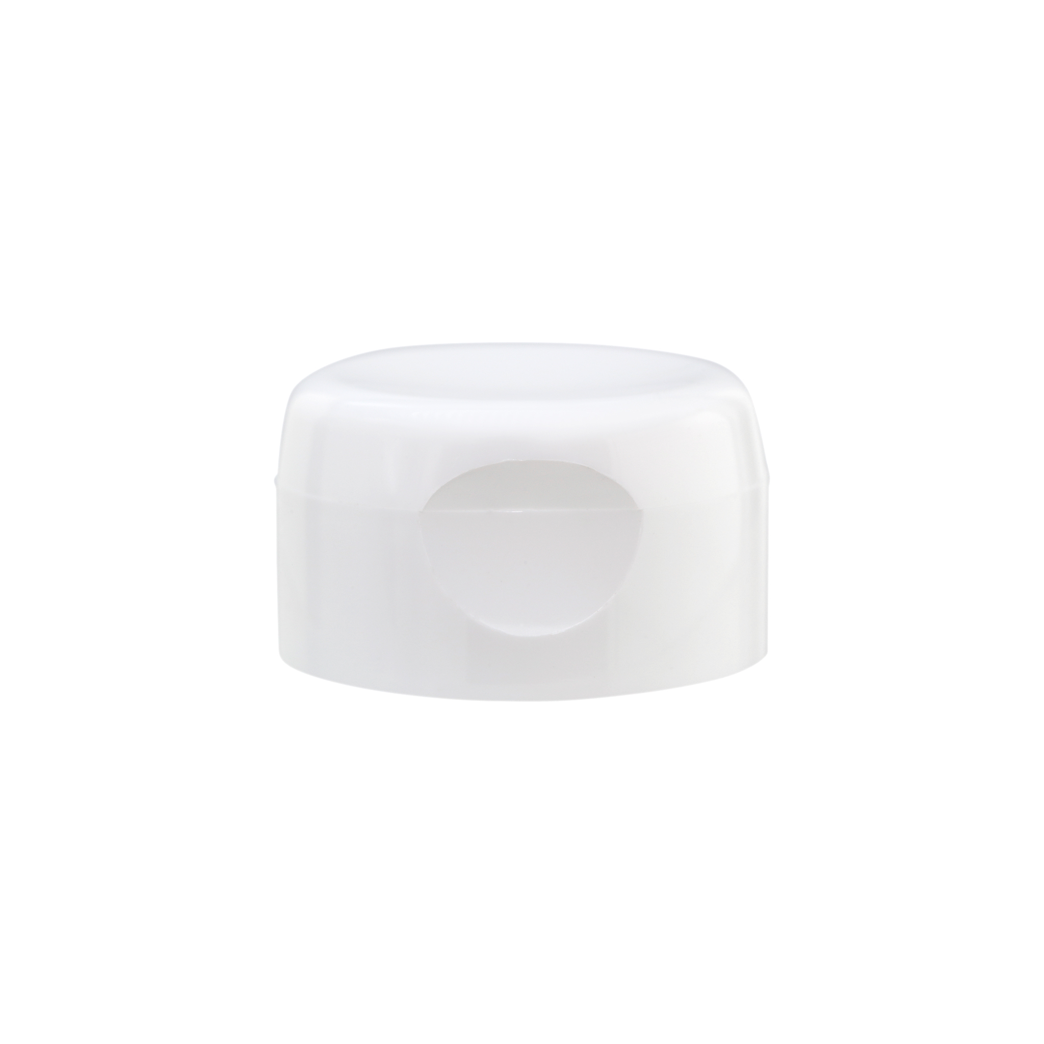 40 MM White Snap On Center Hole Flip Top Cap