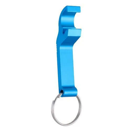 Metal Bottle Opener Keyring - Color: Blue