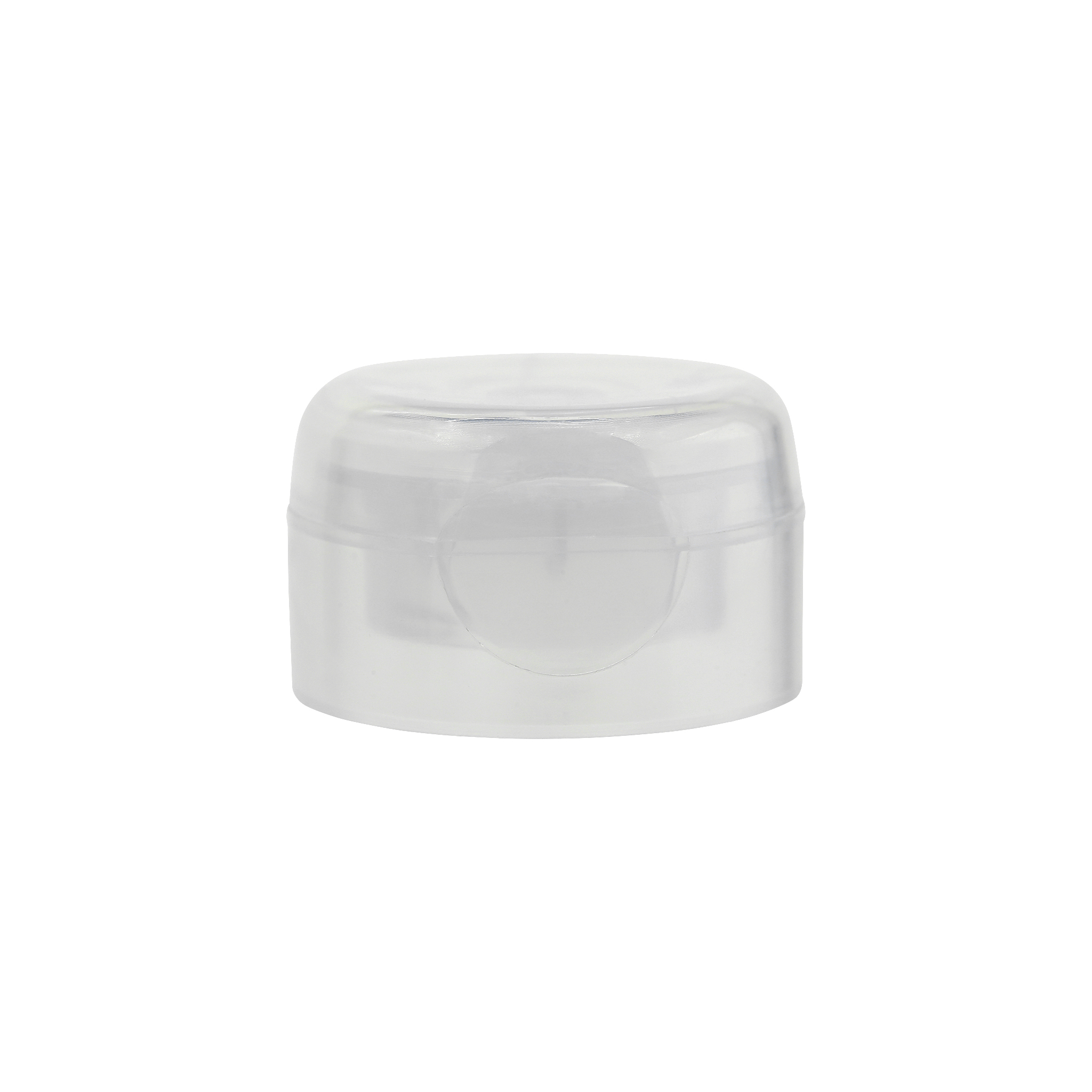 White Snap On Center Hole Flip Top Cap