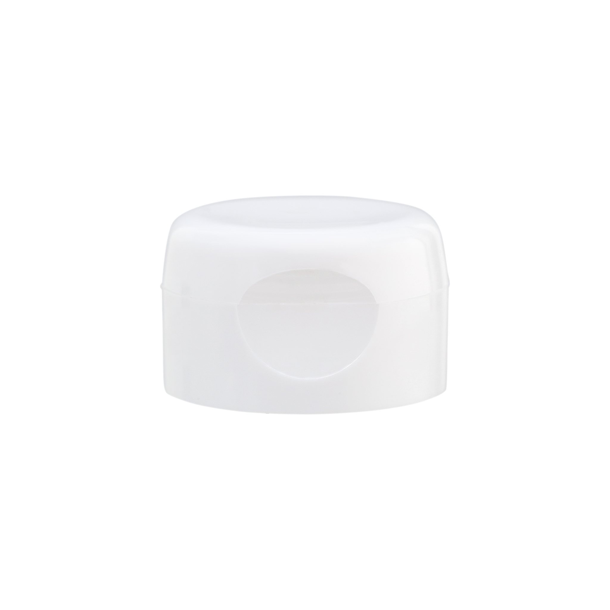 White Snap On Center Hole Flip Top Cap