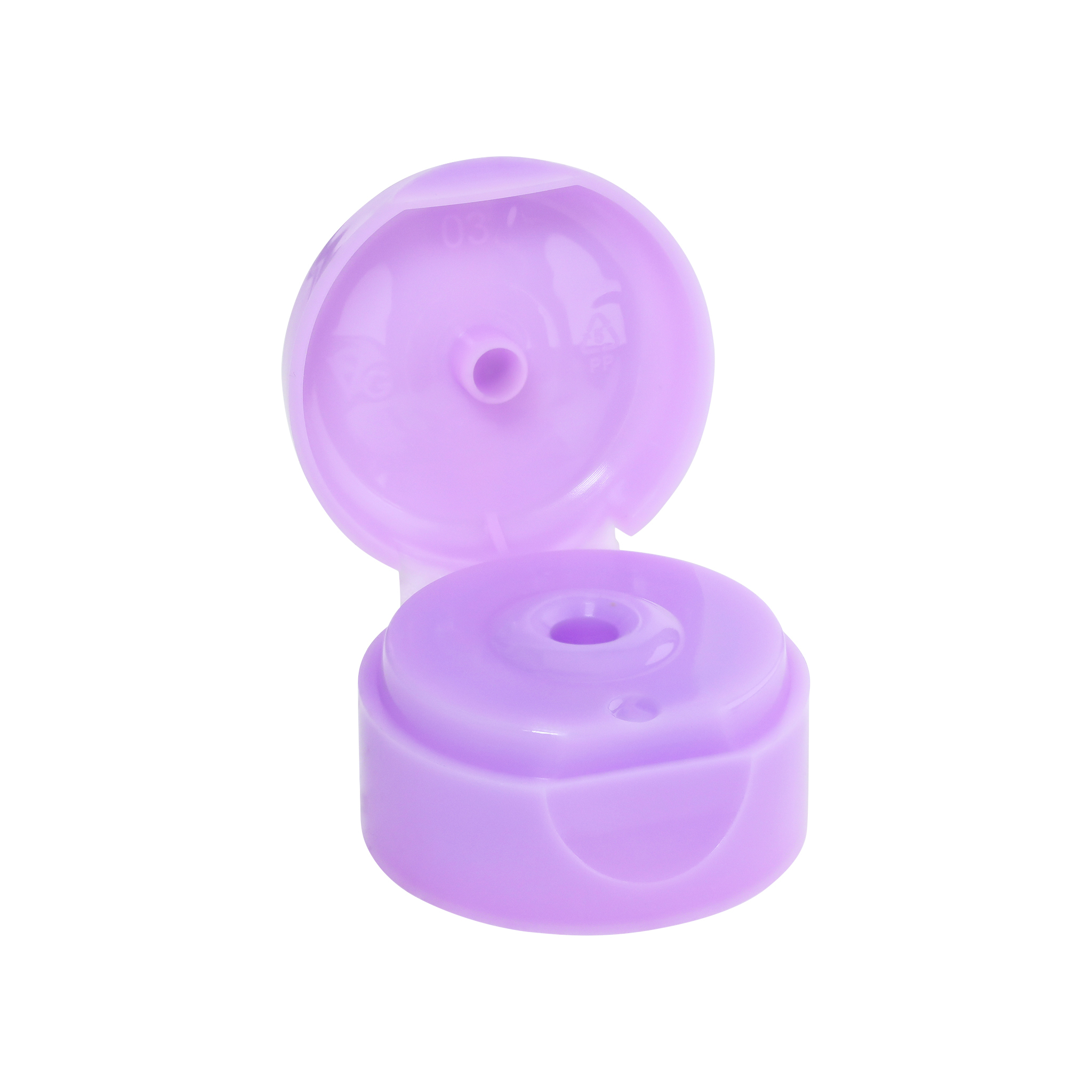 35 Mm Natural Snap On Center Hole Flip Top Cap - Color: White