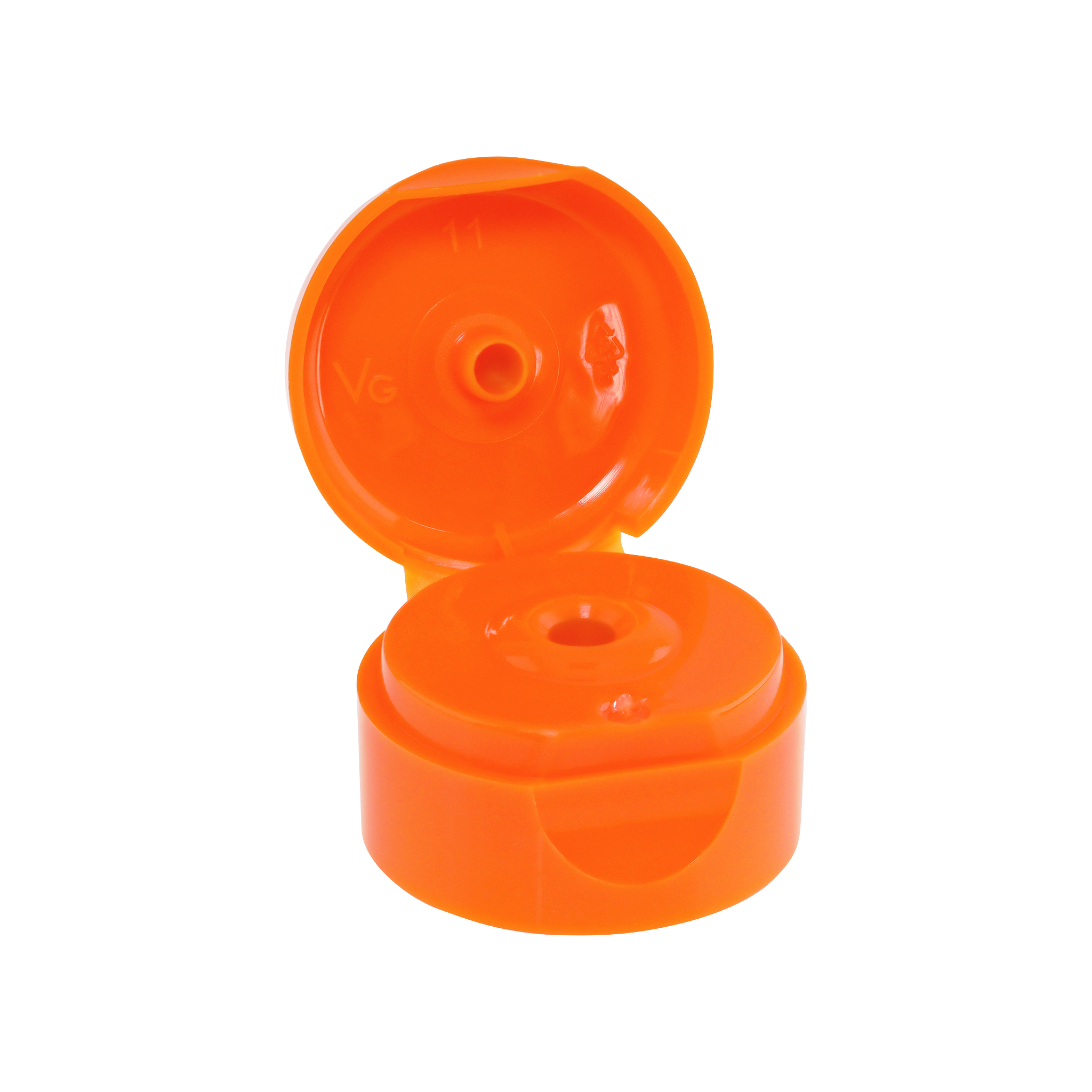35 Mm Natural Snap On Center Hole Flip Top Cap - Color: White
