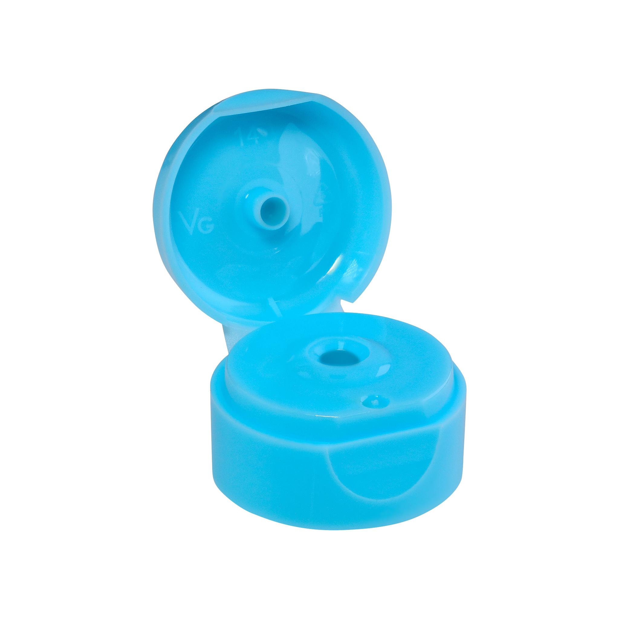 35 Mm Natural Snap On Center Hole Flip Top Cap - Color: White