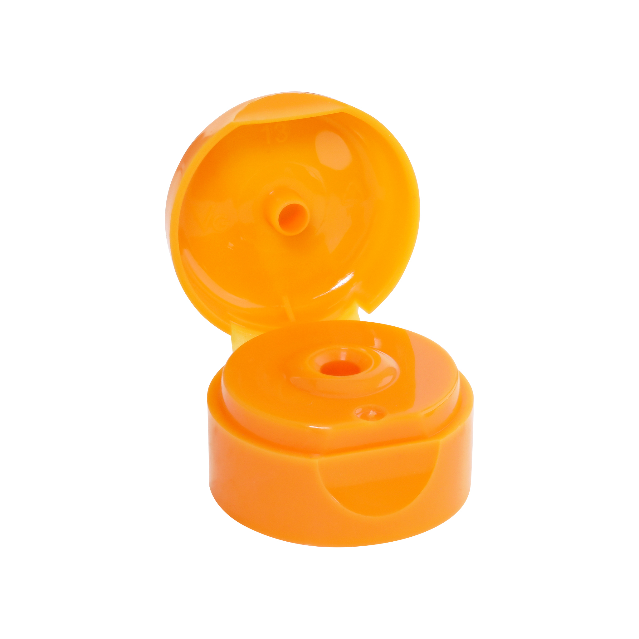35 Mm Natural Snap On Center Hole Flip Top Cap - Color: White