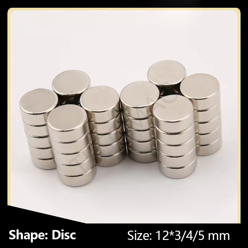 Round Disc Ndfeb Magnet 20*3/4/5mm - N35-n55 Grade, Silver/gold/black Coating | High Magnetic Energy Output, Oem/odm Accepted, Versatile Applications