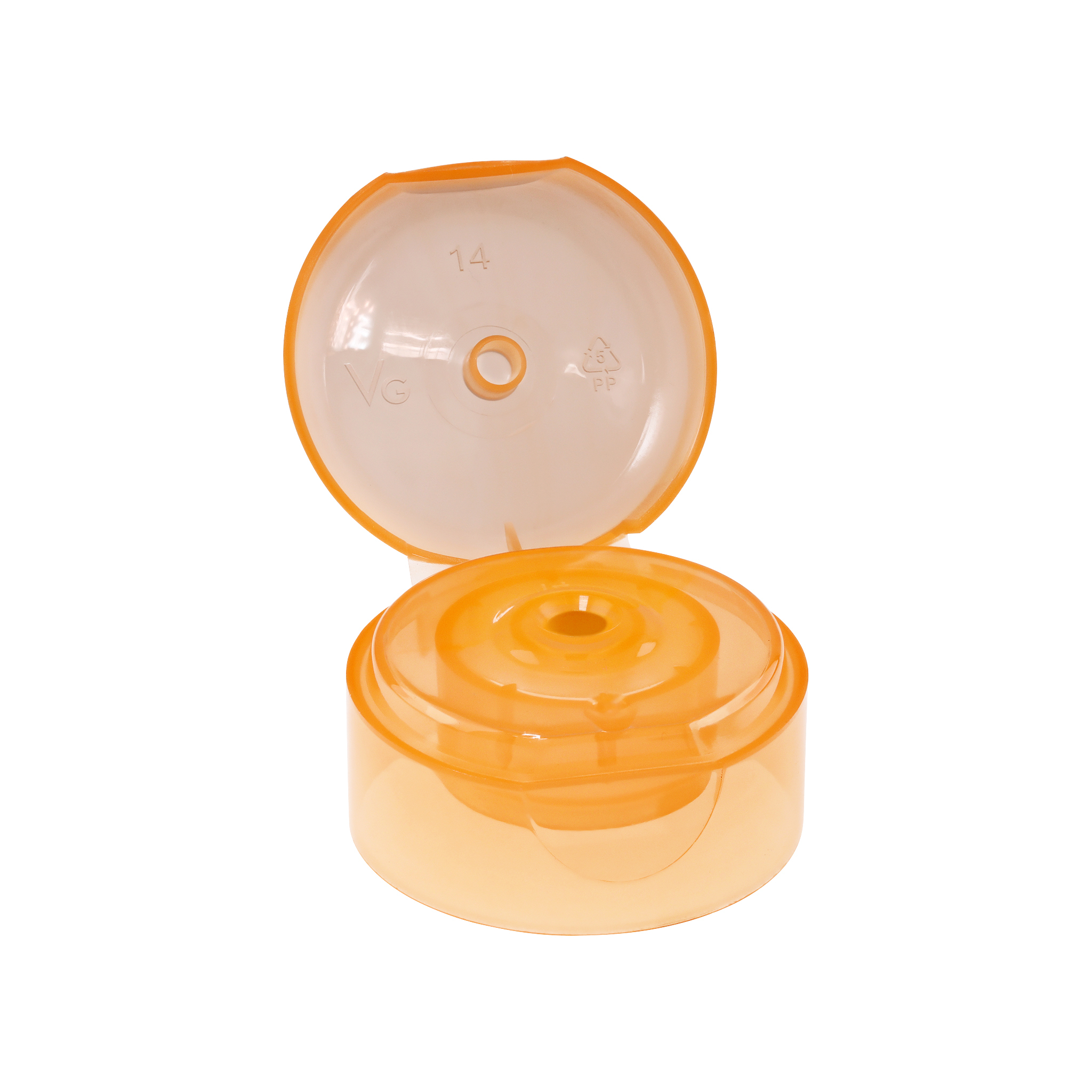 40 MM Natural Snap On Center Hole Flip Top Cap