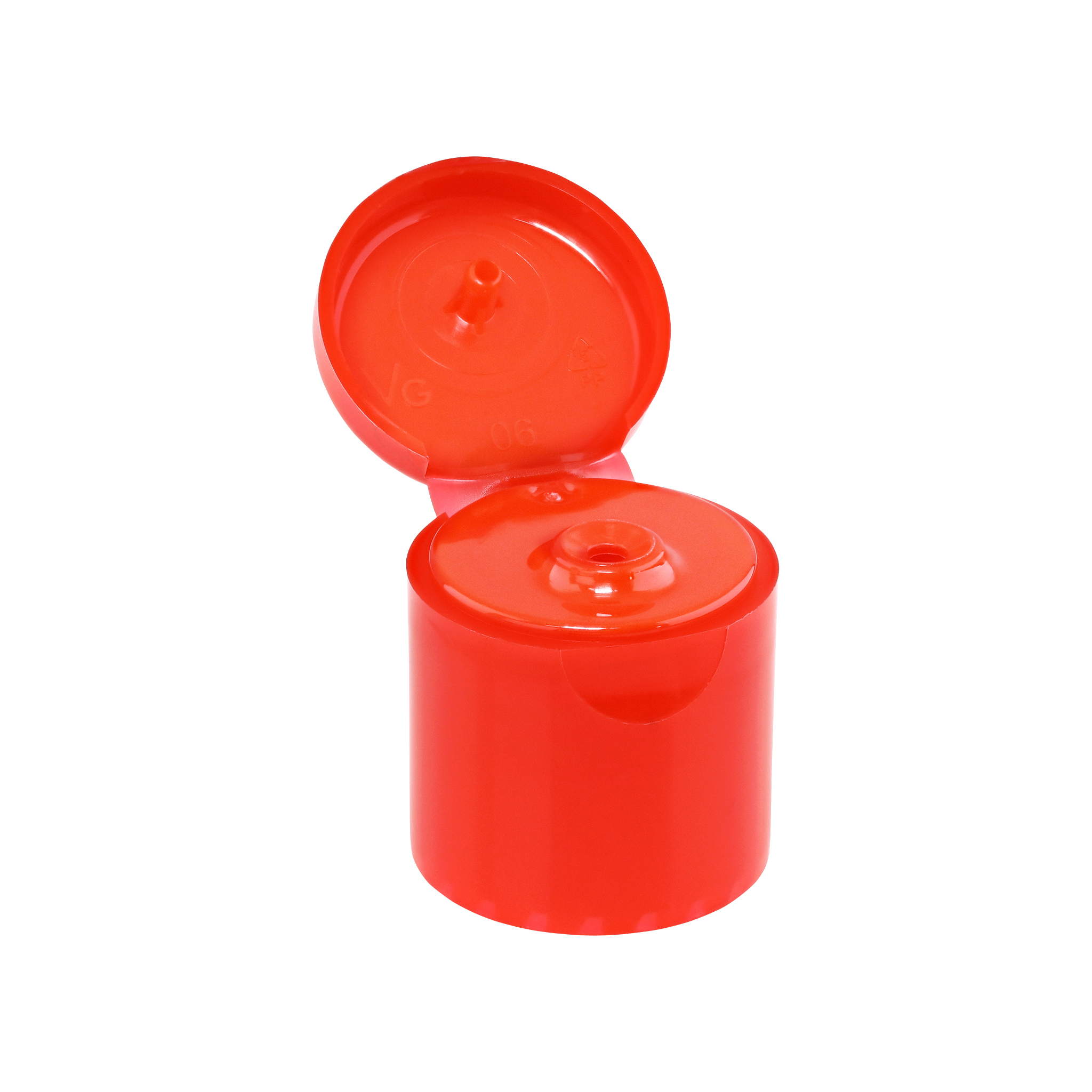 Natural Screw On Off Center Hole Flip Top Cap - Color: White