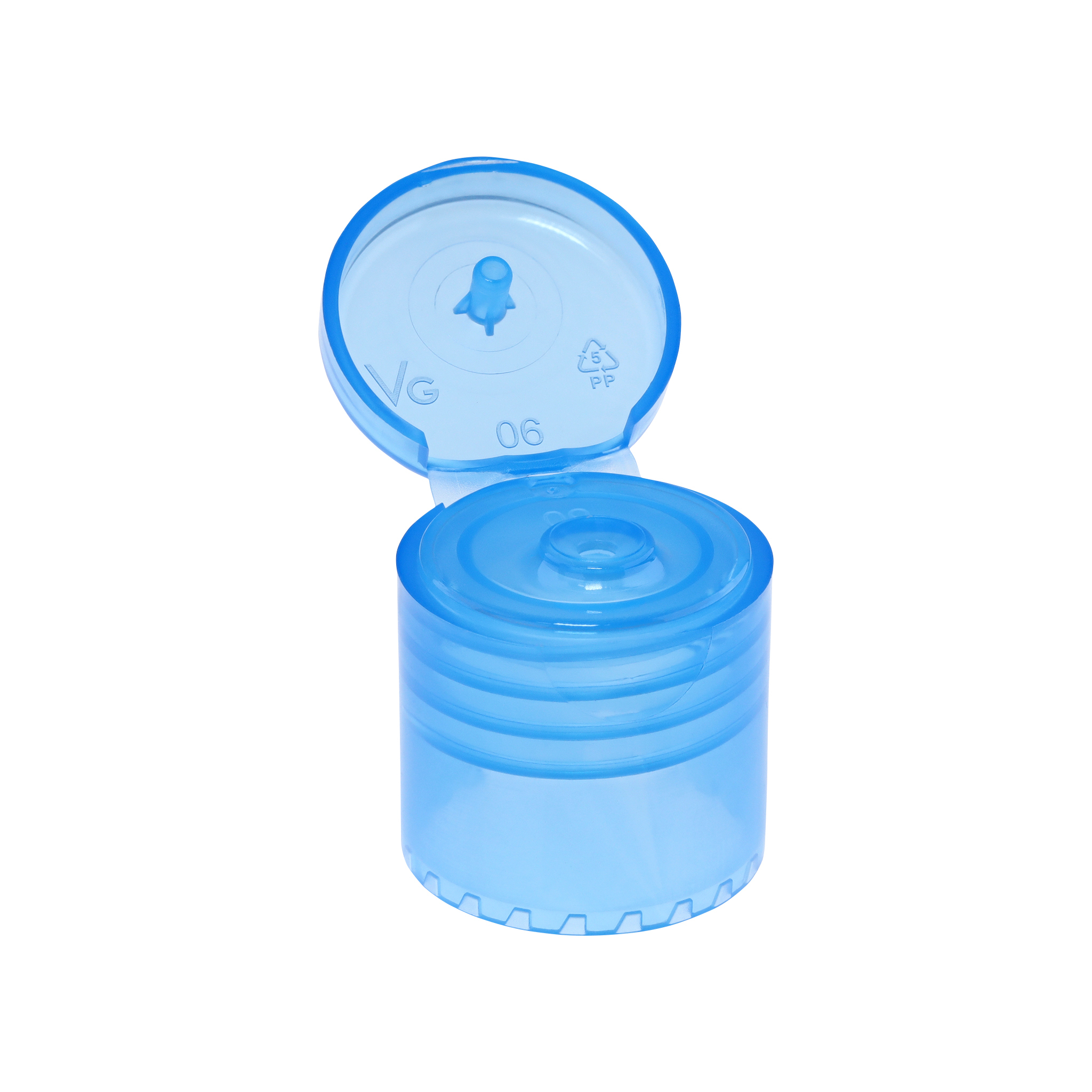 Natural Screw On Off Center Hole Flip Top Cap - Color: White
