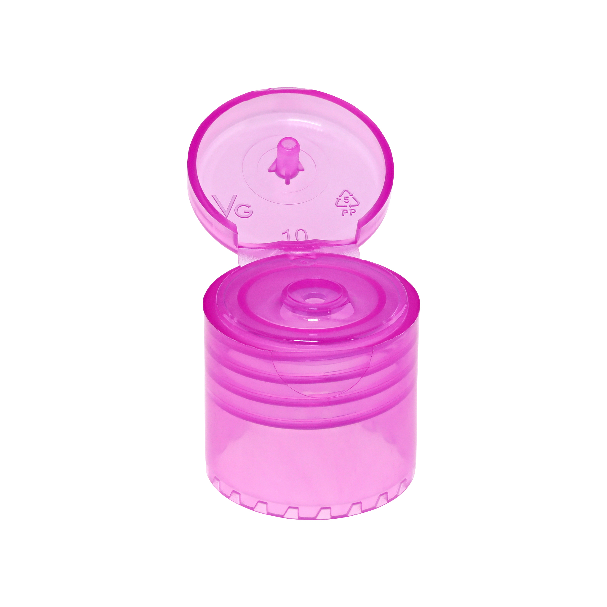 Natural Screw On Off Center Hole Flip Top Cap - Color: White