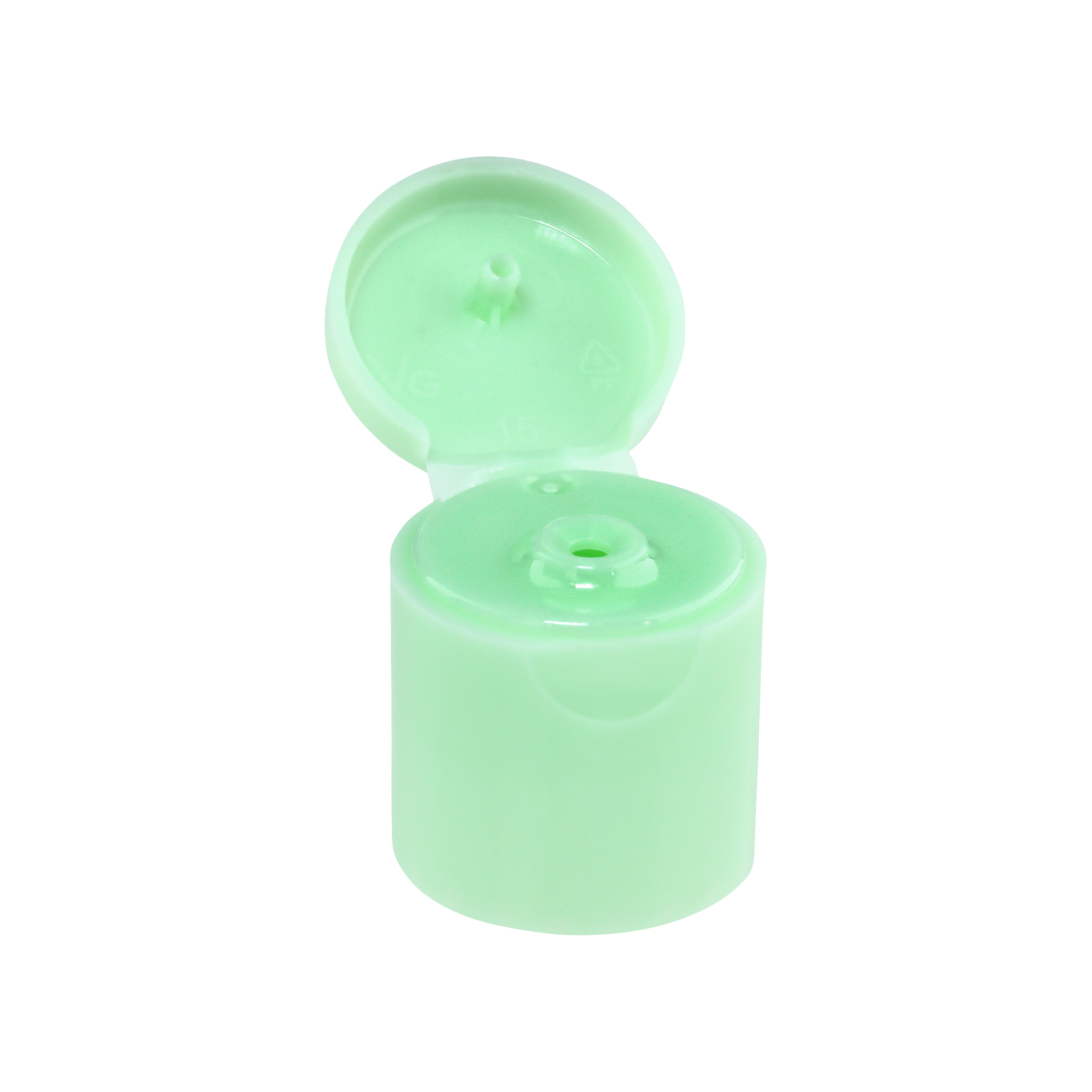 Natural Screw On Off Center Hole Flip Top Cap - Color: White