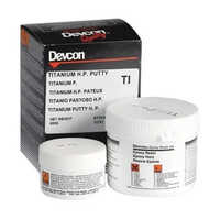 Devcon Titanium Putty - Solvent Adhesive, 95% - 98% Purity, White Paste | Industrial-grade Metal Repair, Chemical And Heat Resistant Solution