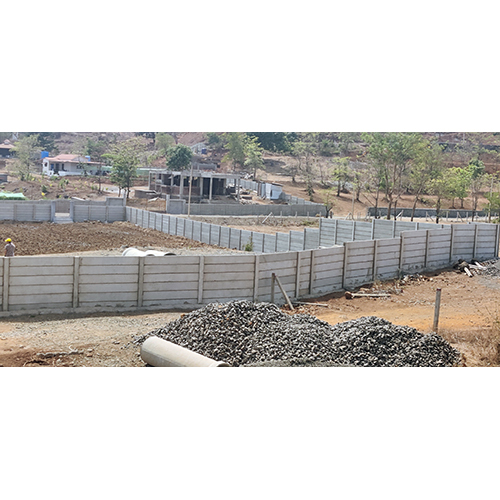 Precast Boundary Wall - RCC Material, 2100x300x50 Mm Size | High Quality for Domestic & Commercial Use