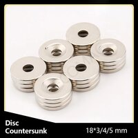 Disc Countersunk NdFeB Magnet 40*5*10*20mm