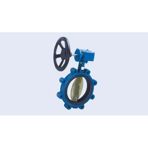 Cast Iron Butterfly Valve Wafer Type - Color: Blue