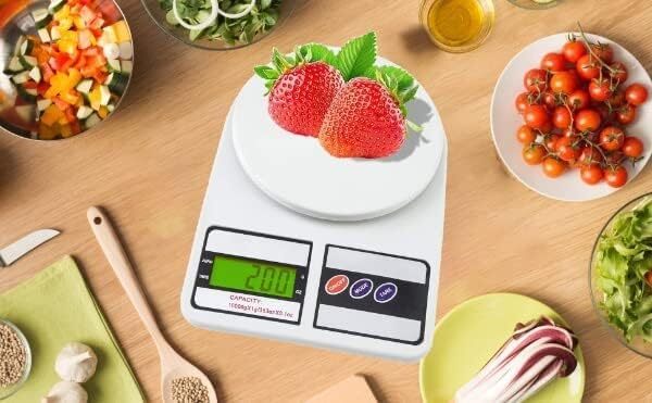 Kitchen Scale 10 Kg (Sf400) - Automatic Zero Resetting, Lcd Display, Plastic Body, Battery Operated (2aa), Automatic Switch Off