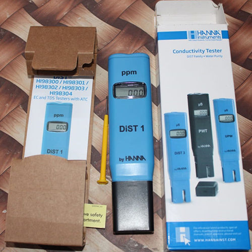 Conductivity Meter - Durable Plastic, Standard Size | User-Friendly Blue Design with Digital Display and Reliable Warranty