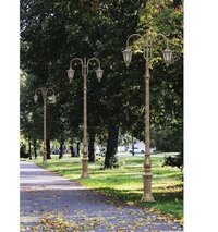 CAST IRON LAMP POLE DOUBLE ARM BRACKET
