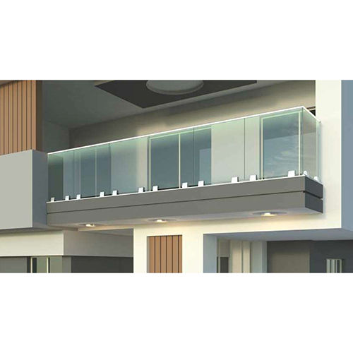 Cw-04 Brt Aluminium Glass Railing - Color: Colorless