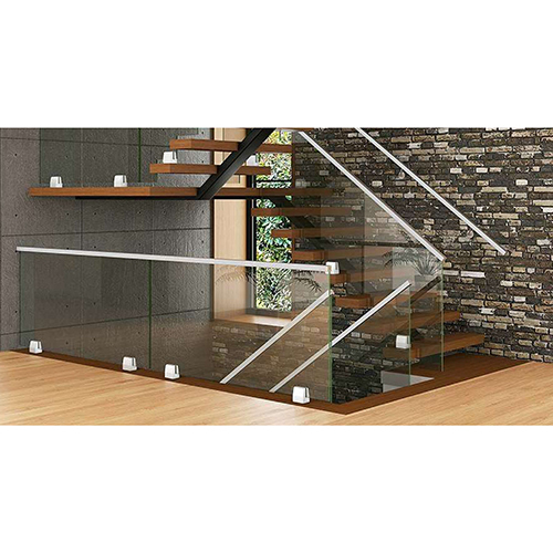 CW-06 BRT Stairs Residential Aluminium Glass Railing