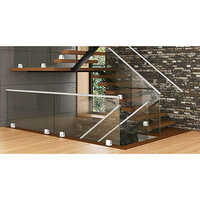 Cw-06 Brt Stairs Residential Aluminium Glass Railing - Color: Colorless