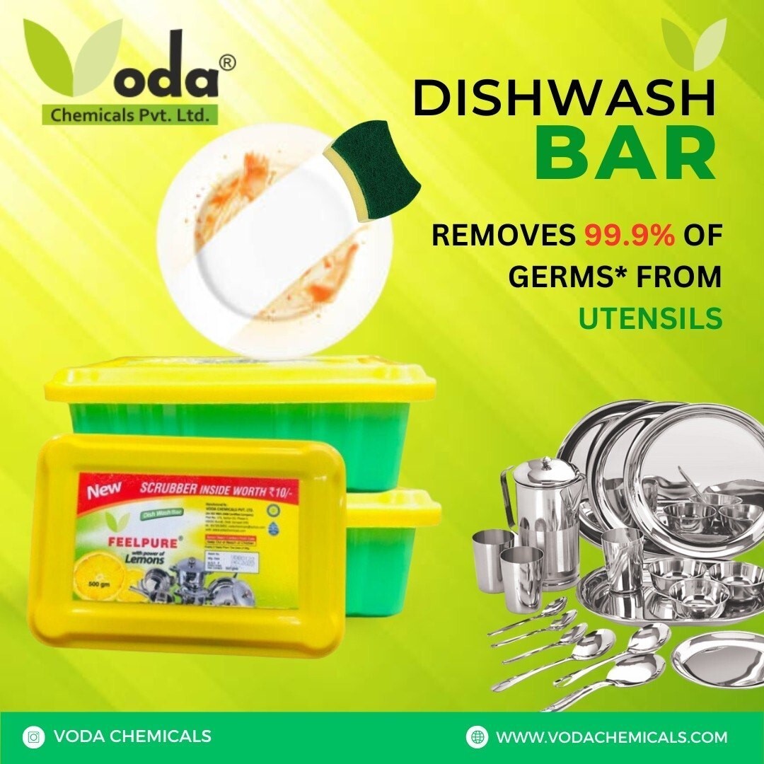 Dish Wash Bar 500gm - 250ml, 500ml, 5000ml | Lemon Juice & Neem Extract, Removes Stubborn Malodour, 99.9% Germ Removal, Residue-free Finish