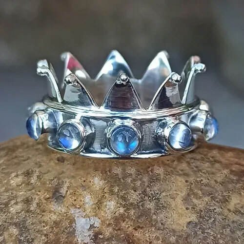 Rainbow Moonstone Dedicated Ring