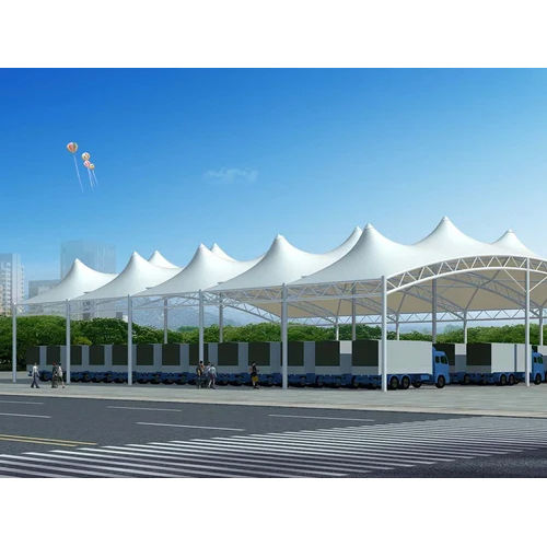 Outdoor Gazebo Tensile Structure - Color: White