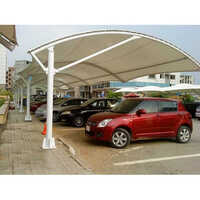 White Car Parking Tensile Structure