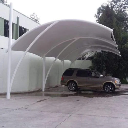 Car Parking Tensile Structure - Color: White