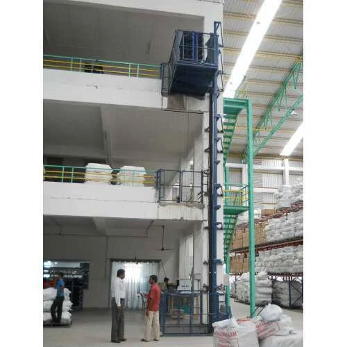 Hydraulic Goods Lift Only Platform With Railings