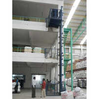 Hydraulic Goods Lift Only Platform With Railings