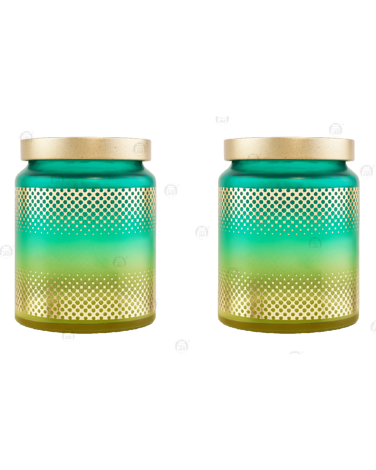 Croco Jar Container - Glass & Plastic, 12 Piece Set | Multicolor, Round Shape, Screw Type Caps For Dry Fruits, Food Storage, Juice & Water