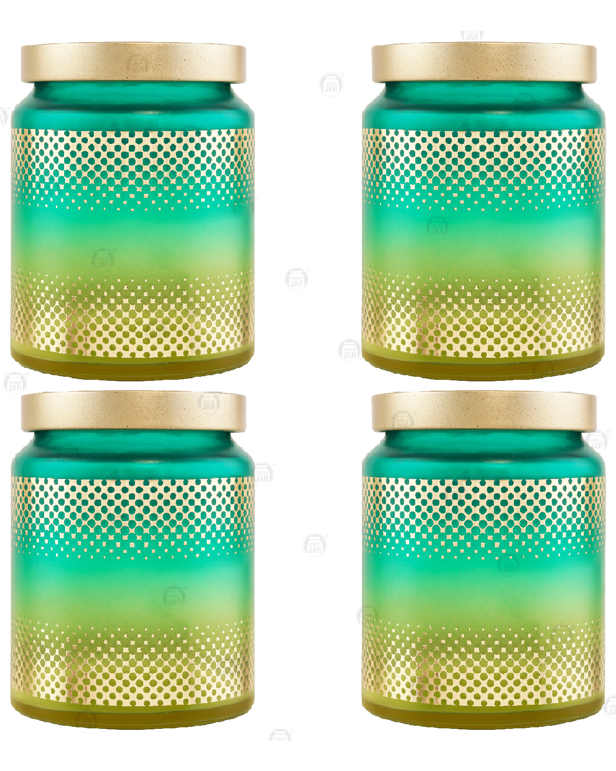 Croco Jar - 12 Piece Plastic, Steel & Glass Round Container | Multicolor, Screw Type Cap, Ideal For Dry Fruits & Food Storage