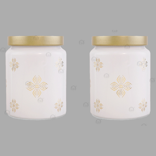 Croco Jar Premium Color Coated & Printed Design Round Shape Container - Color: Transparent