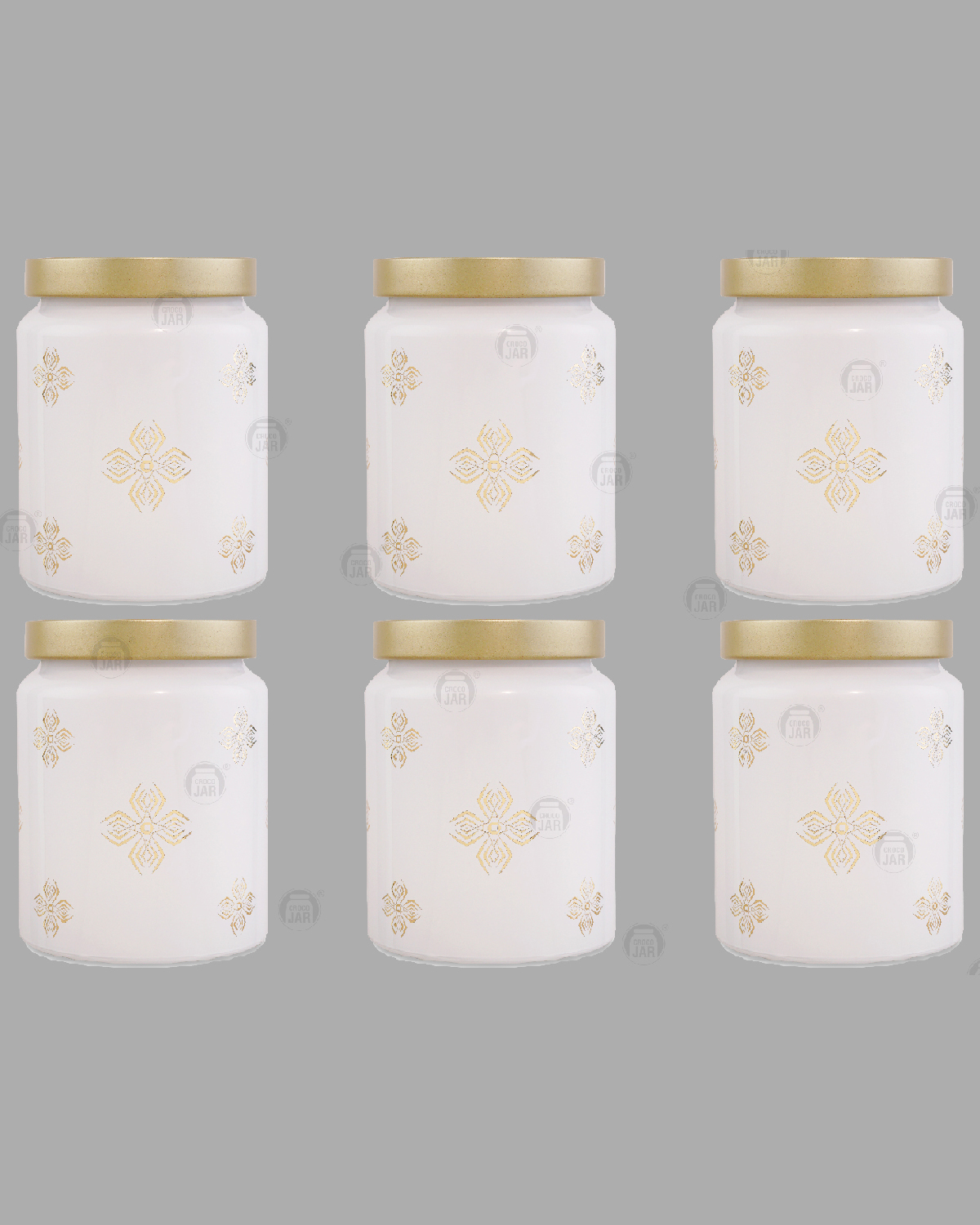 Croco Jar - Glass And Plastic 12-piece Food Storage Set | Round Shape, Screw Type Cap, Transparent Design