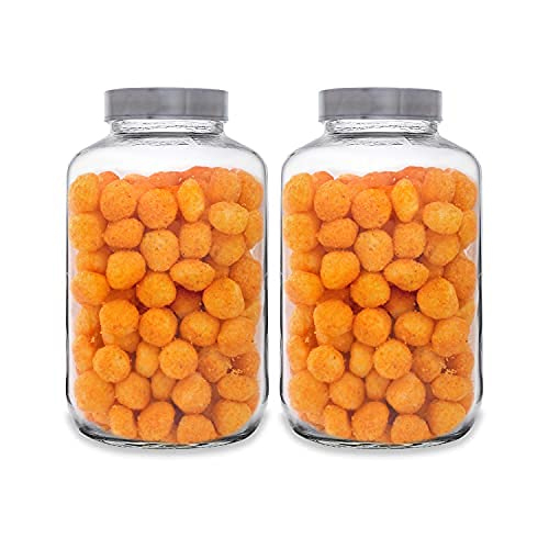 Croco Glass Round Jar Air-Tight Jars With Stainless Steel Lid - Color: Transparent