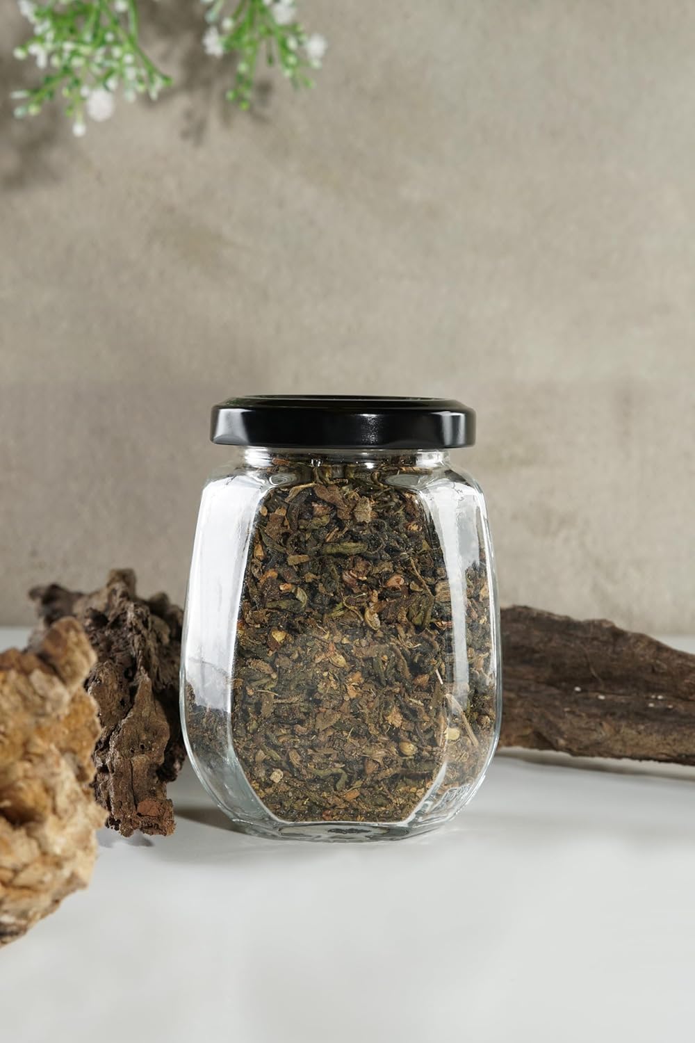 Croco Jar - 12 Piece Set For Dry Fruits, Food Storage, Juice & Water | Transparent Glass With Screw Type Round Steel Cap