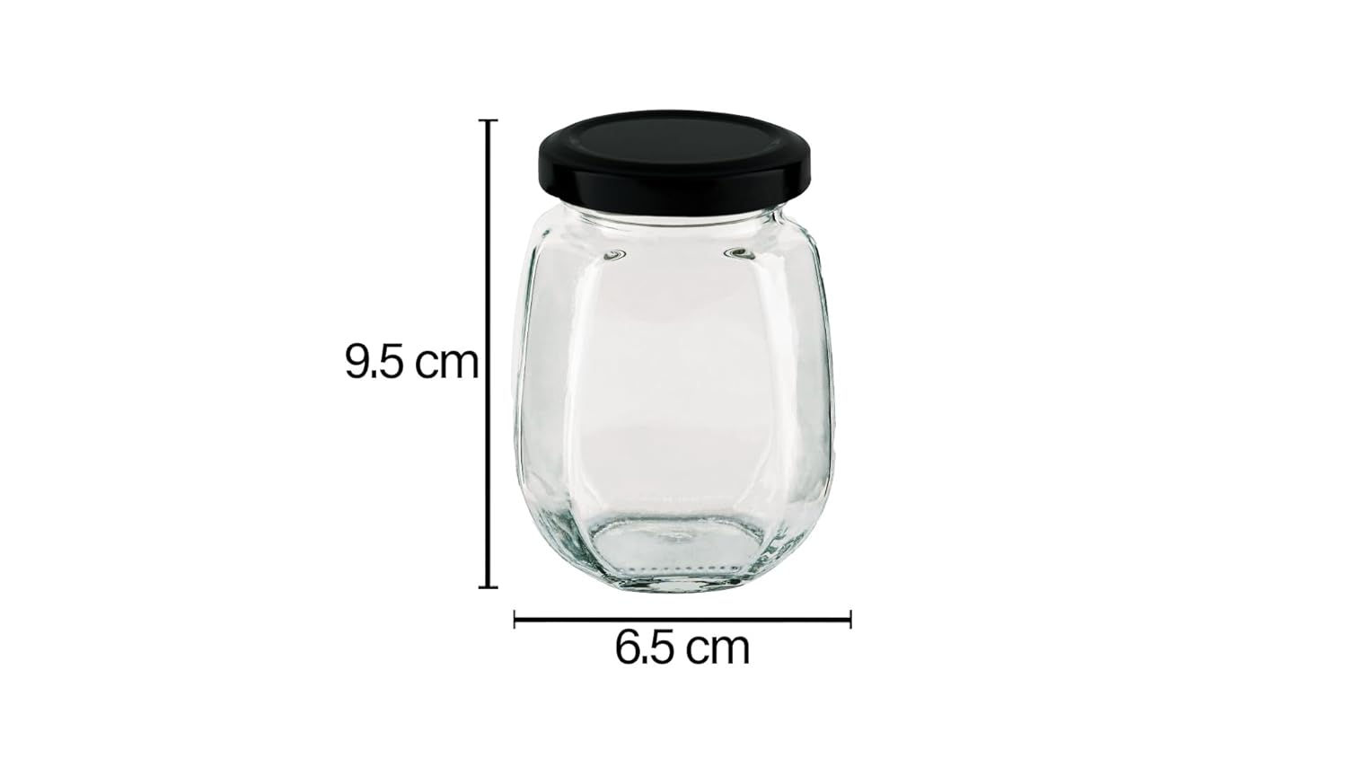 CROCO JAR - Glass Black Storage Container