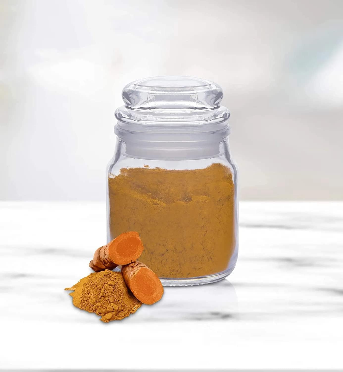 Croco Jar 145ml Spice Storage Glass Jar - 12 Piece Set For Dry Fruits, Juice & Water | Glass And Plastic Material, Screw Cap, Round Design