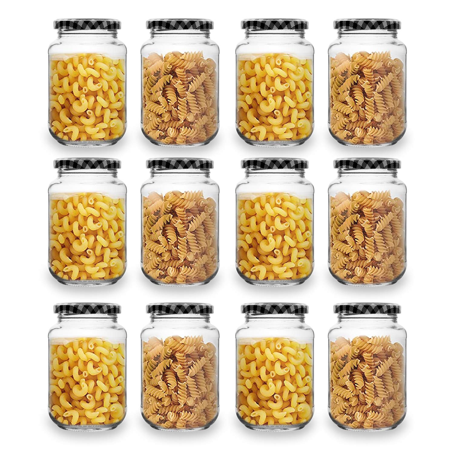 Croco Jar - 500ml Glass Round Jar, Transparent Design For Dry Fruits And Water Storage