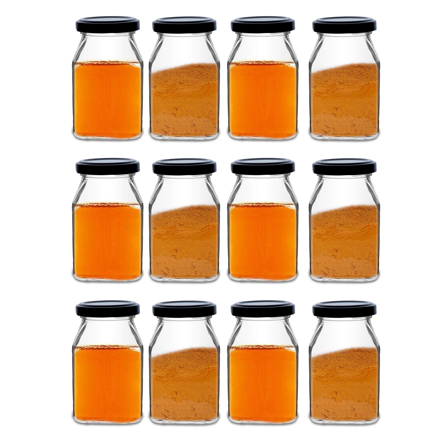 Croco 250Ml Honey Glass Jar With Airtight Rustproof Metal Lid | Glass Jar For Spices and Honey | Gift Stuff