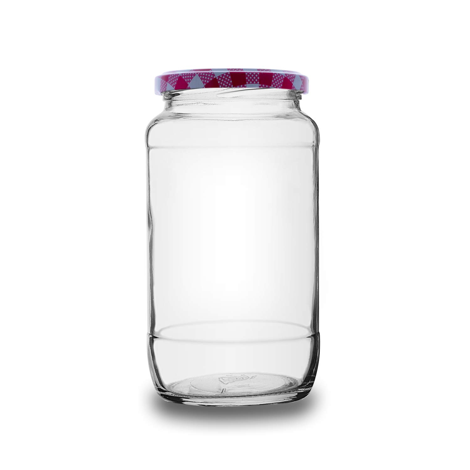 Croco Glass Jar With Air Tight Red Stripe Lid