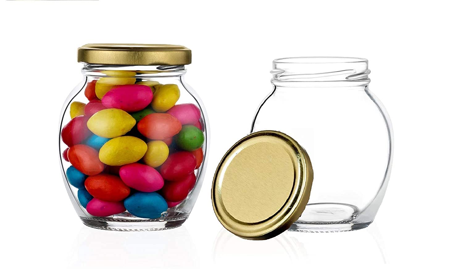 Croco Jar Matka Shape Glass Jar - Color: Transparent