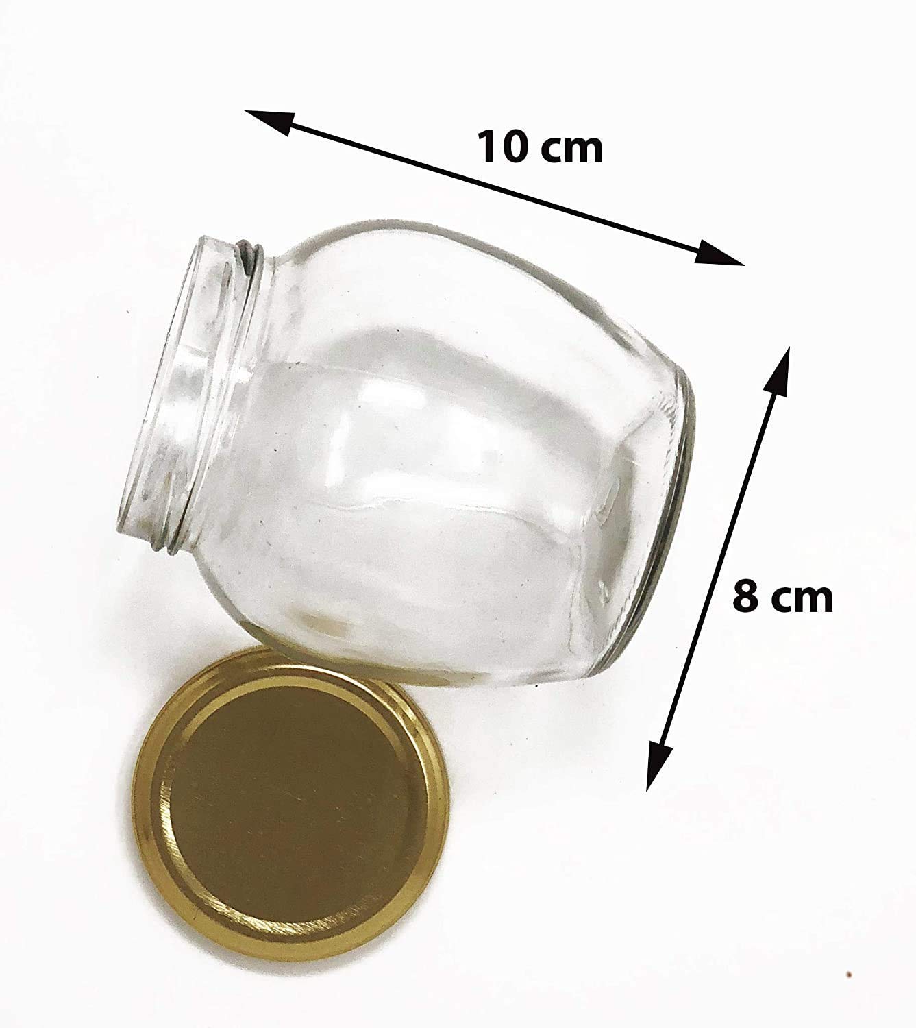 Croco Jar Matka Shape Glass Jar - Color: Transparent